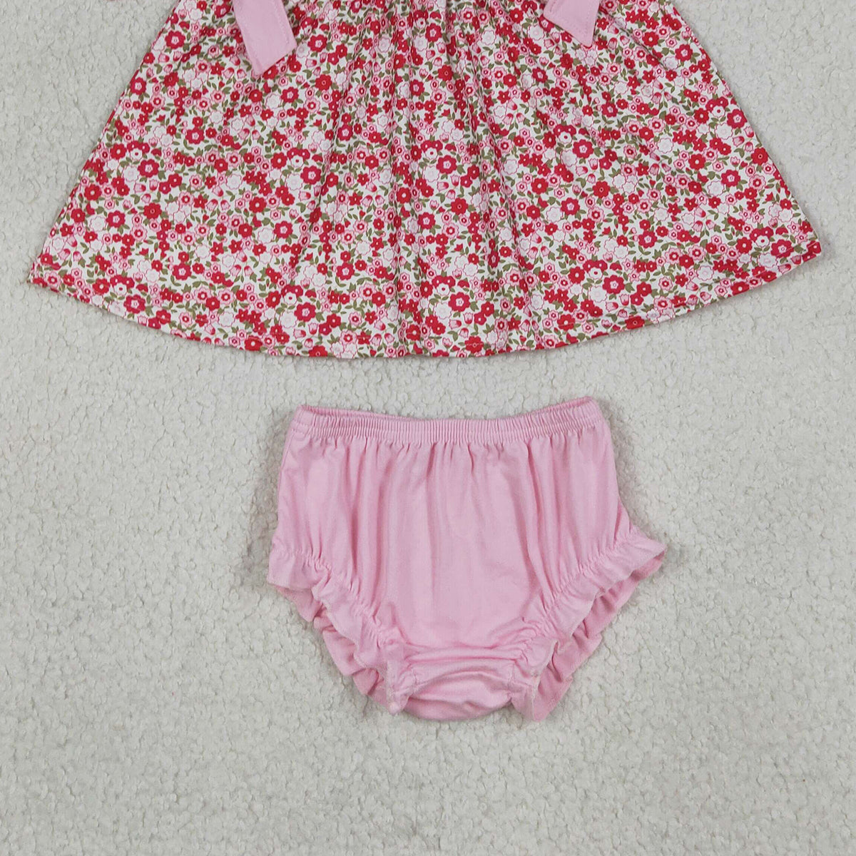 RTS NO MOQ GBO0500 Embroidery Mama's Girl Flowers Tunic And Bummies Clothing Set for Baby Girls Cute Floral Outfit Set