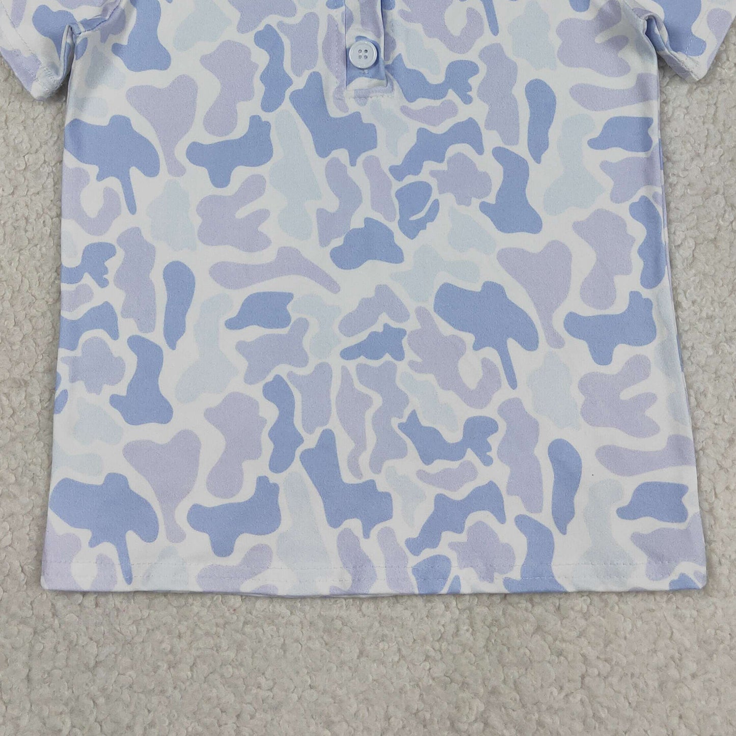 RTS NO MOQ milk silk BSSO2036（BT1766+SS0886）Baby Boys Fashion Southern Camo Light Grey Polo Top Shorts Se