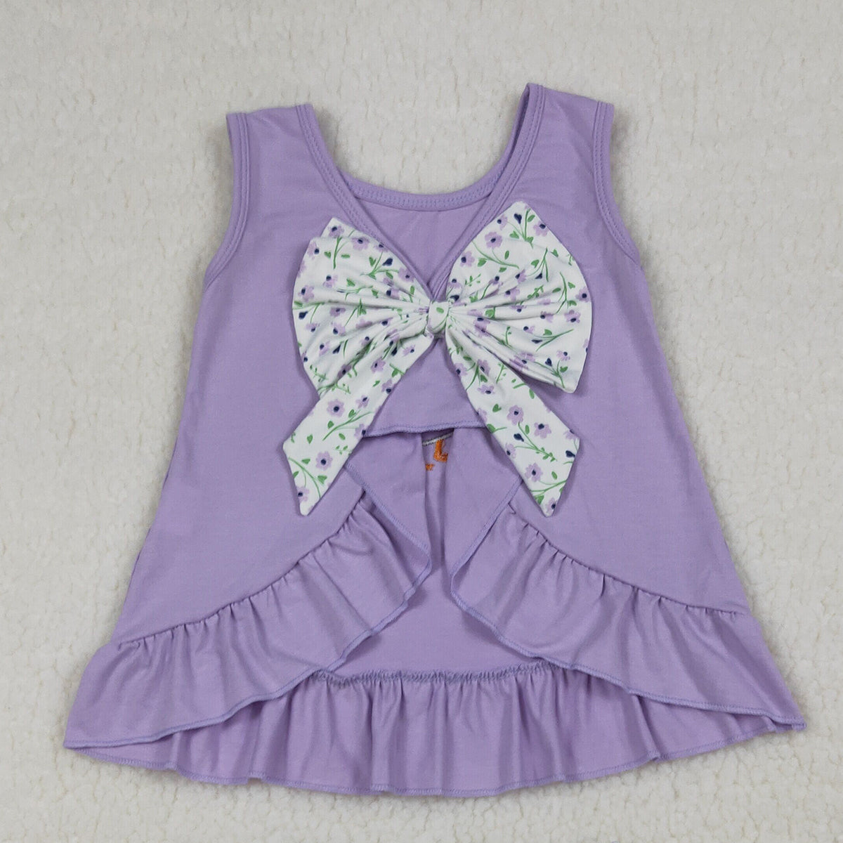 RTS NO MOQ GBO0502 Embroidery Floral Goose Baby Girls Tunic Bummies Outfit Set with Back Bows