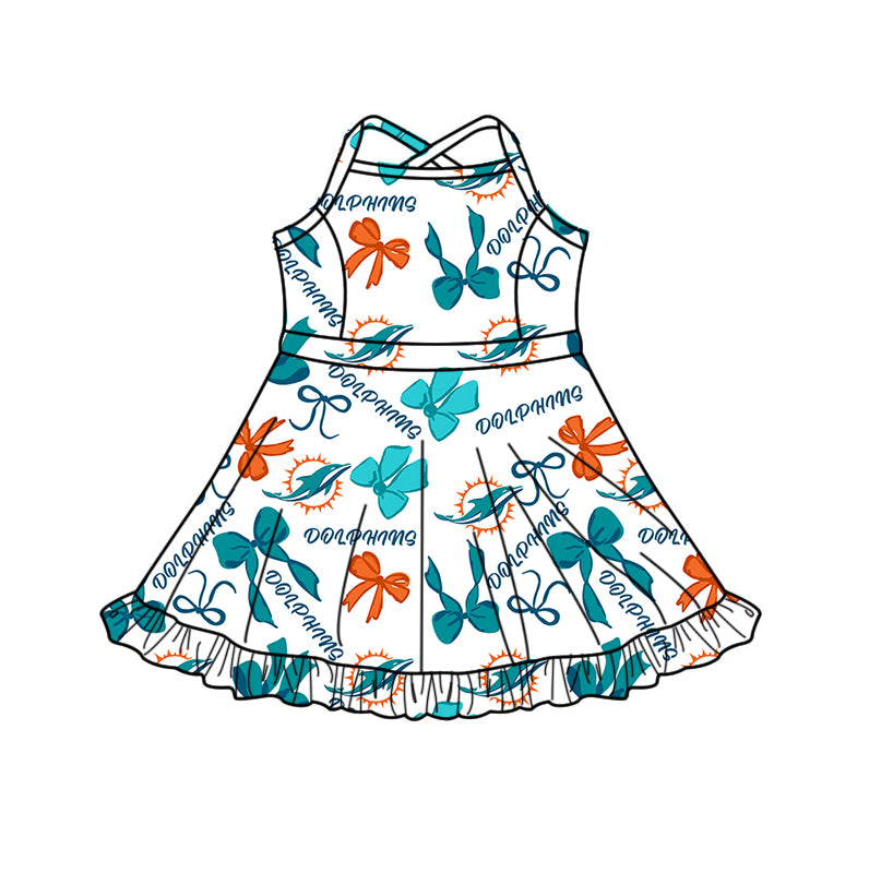 Custom moq 5 mix size milk silk summer teams Baby Girls Blue Orange Bow Vest Top Skirt Shorts Sets Sleeveless Knee Length Dresses Yoga Shorts Yoga Active Outfit