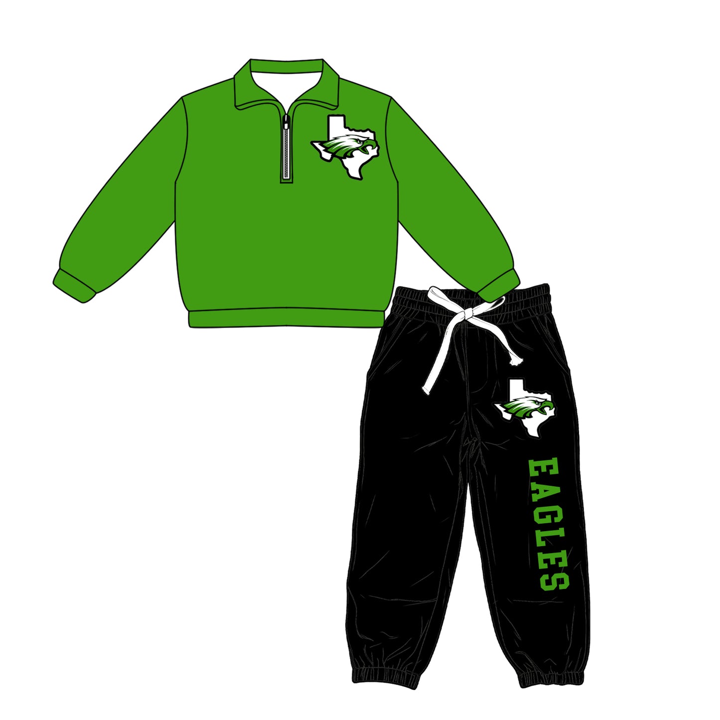 custom moq 5 mix size XY062903 Baby Kids Zipper Long Sleeve Pullover Pants Casual Outfit Set