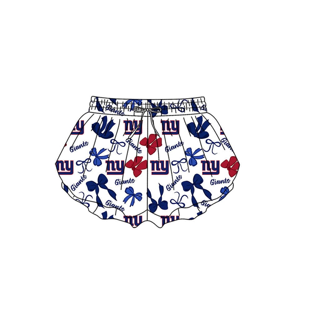 Custom moq 5 mix size milk silk summer teams Baby Girls Blue Red Bow Vest Top Skirt Shorts Sets Sleeveless Knee Length Dresses Yoga Shorts Yoga Active Outfit