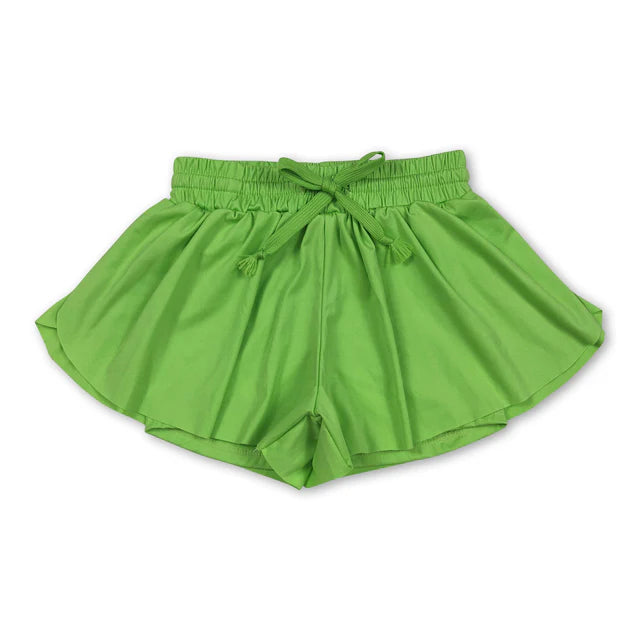RTS NO MOQ Sibling Baby Girls Skort Yoga Shorts Bottoms