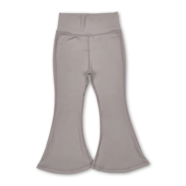 RTS NO MOQ Sibling Baby Girls Yoga Active Wear Bell Bottom Pants