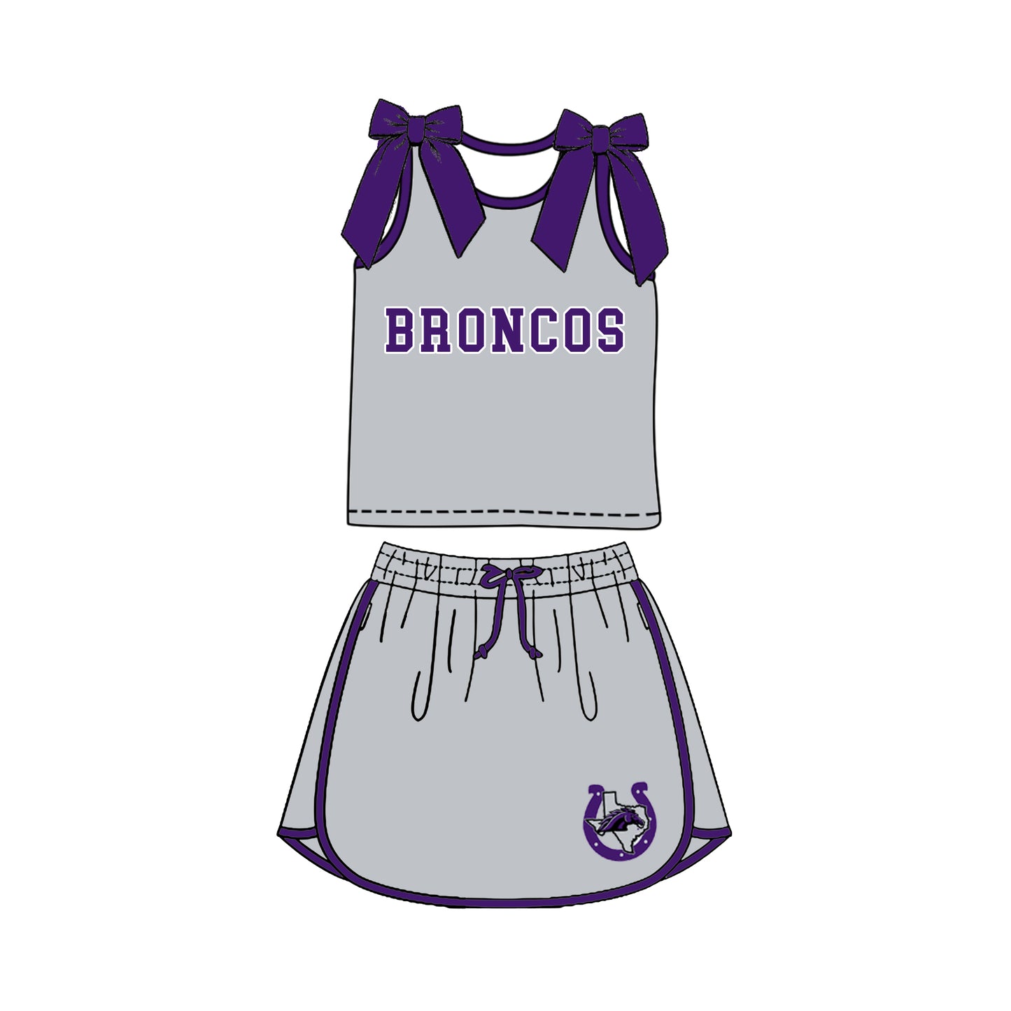 custom moq 5 mix size  XY072103 Baby Girls Bow Sleeveless Letter Printed Top Skirts Summer Team Clothes Set
