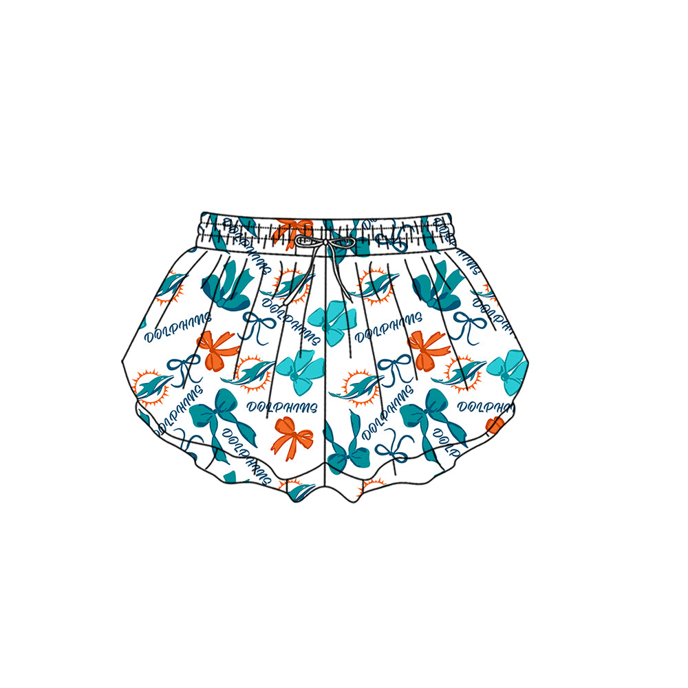 Custom moq 5 mix size milk silk summer teams Baby Girls Blue Orange Bow Vest Top Skirt Shorts Sets Sleeveless Knee Length Dresses Yoga Shorts Yoga Active Outfit
