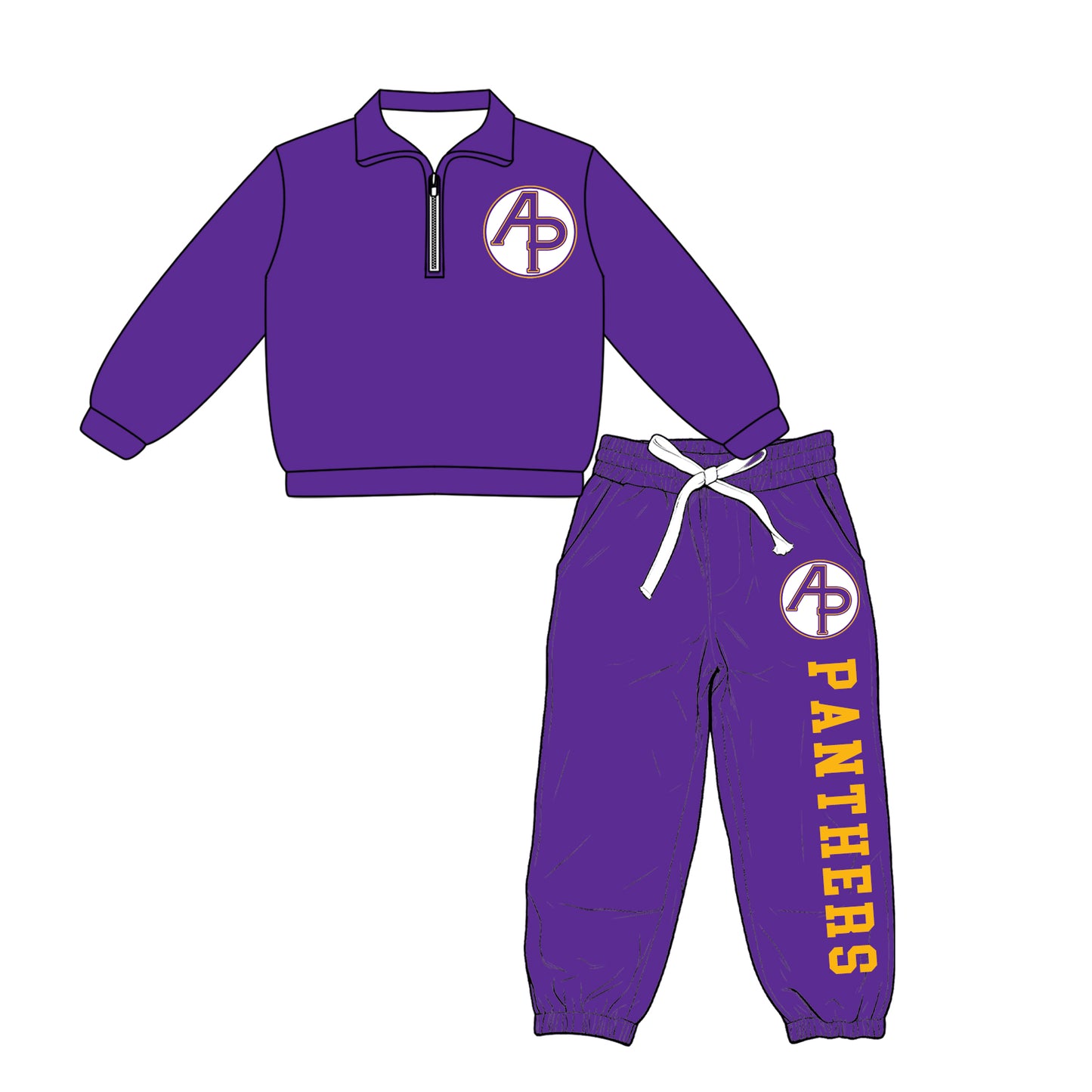 custom moq 5 mix size XY062903 Baby Kids Zipper Long Sleeve Pullover Pants Casual Outfit Set