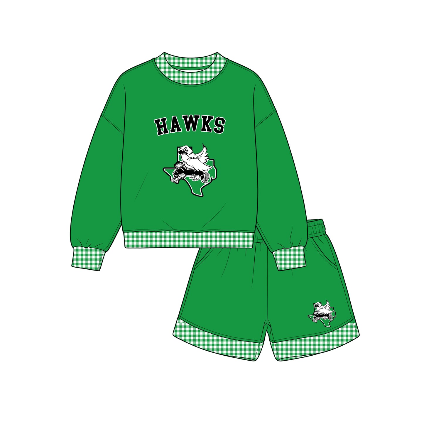 custom moq 5 mix size XY072003 Baby Kids Casual Long Sleeve Top Shorts Team Clothes Set