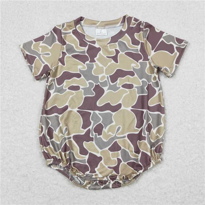 RTS NO MOQ Baby boy clothes camouflage Shorts Sleeve Romper Mixed Sizes