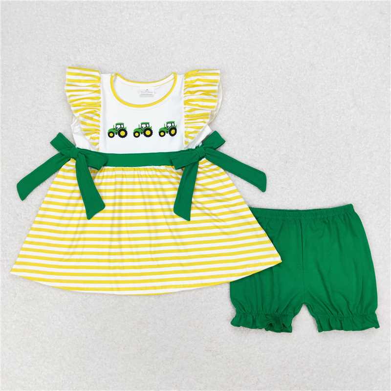 RTS NO MOQ Baby boy girls clothes  Short Sleeve shorts Suit