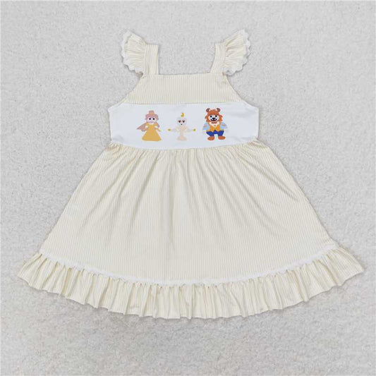 Cute Clothes GSD0695 Baby girl's summer striped flutter sleeve dress