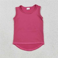 RTS NO MOQ Sibling Baby Girls  Sleeveless Colorful Yoga Vests Top