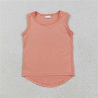 RTS NO MOQ Sibling Baby Girls  Sleeveless Colorful Yoga Vests Top