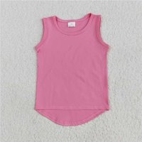 RTS NO MOQ Sibling Baby Girls  Sleeveless Colorful Yoga Vests Top
