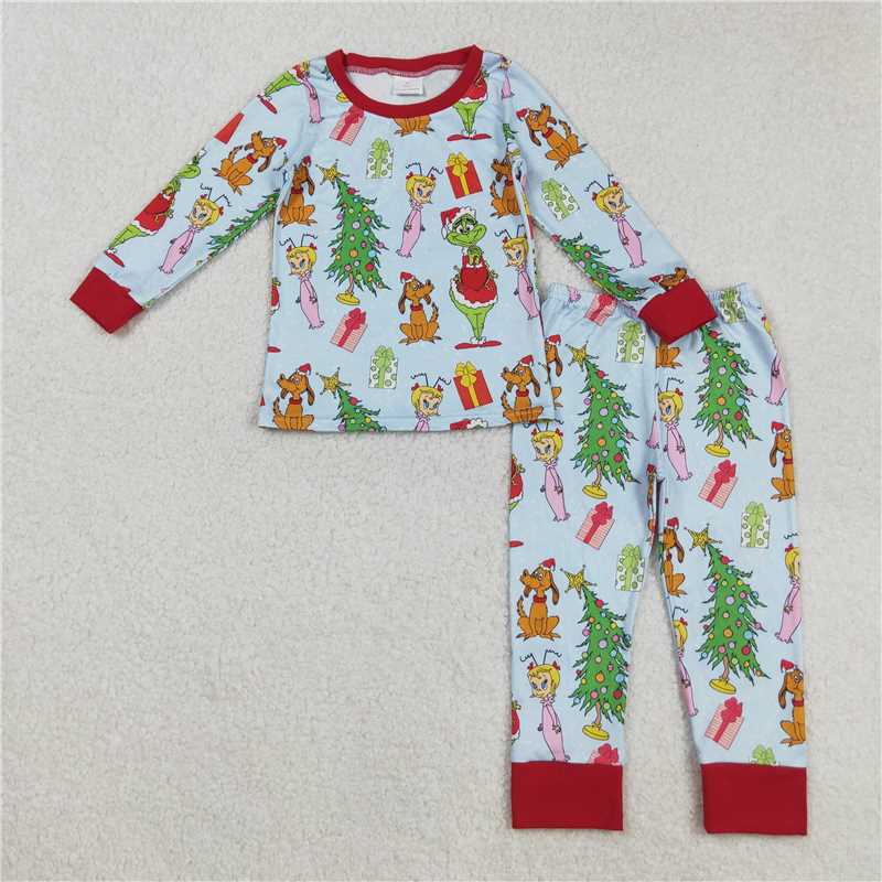 RTS NO MOQ Sibling Baby boy clothes Christmas long-sleeved trousers suits