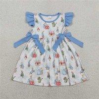RTS NO MOQ Sibling Baby Girls Pink popsicle watermelon ruffle kids girls summer dresses