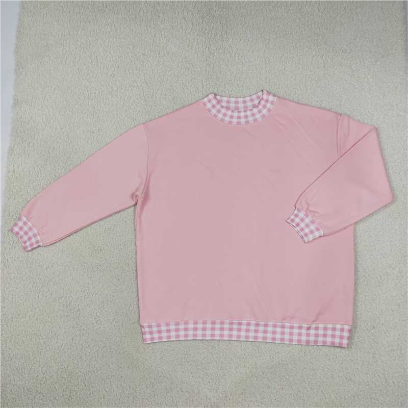 RTS NO MOQ Sibling fleece Adult To Match Kids High Neck Long Sleeve Crew Neck Casual Top