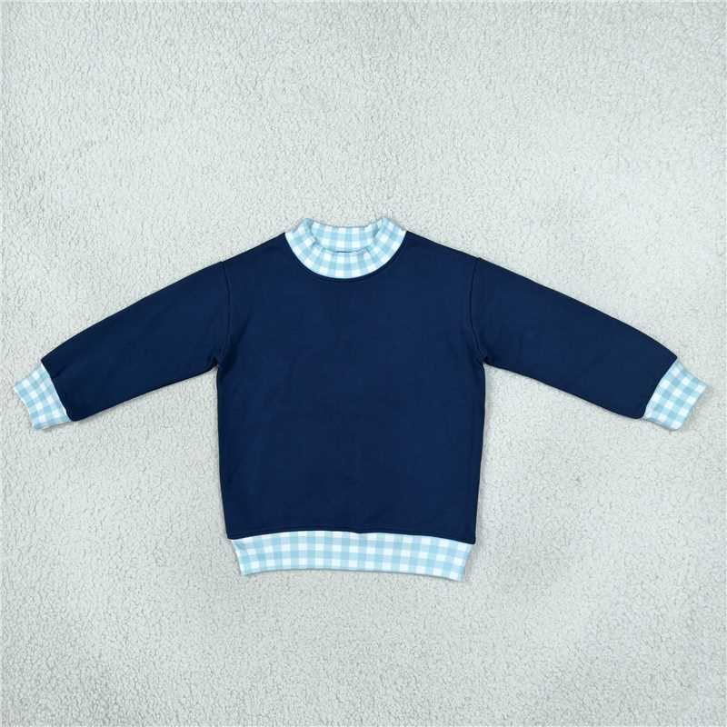 RTS NO MOQ Sibling fleece Adult To Match Kids High Neck Long Sleeve Crew Neck Casual Top