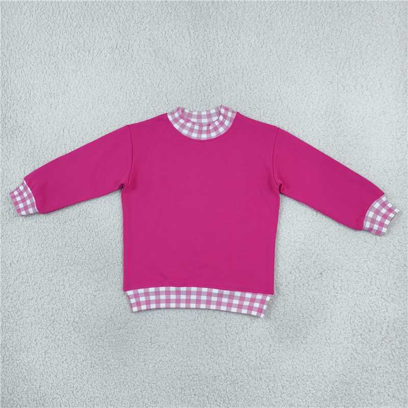 RTS NO MOQ Sibling fleece Adult To Match Kids High Neck Long Sleeve Crew Neck Casual Top