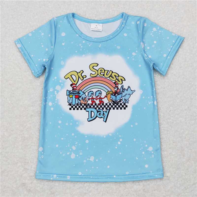 RTS NO MOQ Baby Boys dr seuss shorts Sleeve tops