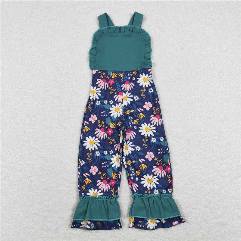 RTS NO MOQ SR0964 SR0965 SR0963 SR0966  Pleated Lace Floral & Leopard Print Overalls