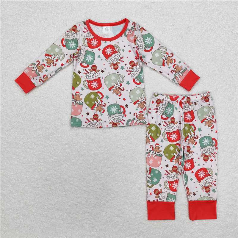 RTS NO MOQ Baby Girl Christmas Cup Gingerbread Knee-Length Dress - Halter Neck Skirt - Crawling Suit - Adult Pants - Children's Long Suit