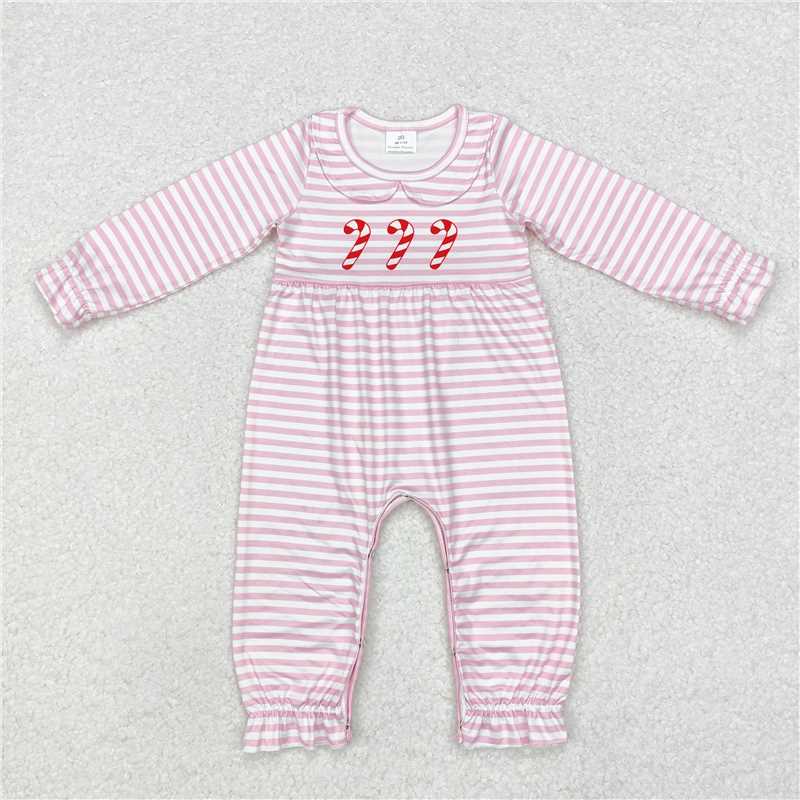 RTS NO MOQ LR1441 LR1263 LR1119  Baby Christmas elements doll collar long romper