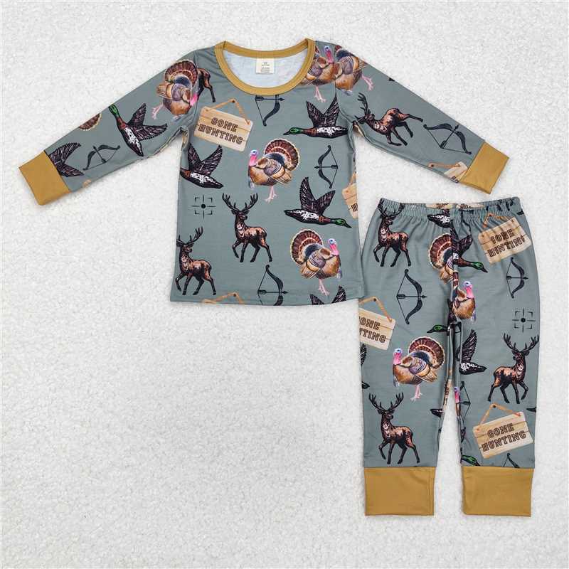 RTS NO MOQ Sibling Baby boy clothes duck long-sleeved trousers suits