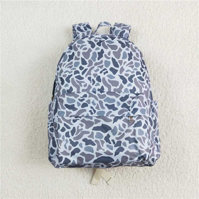 Restock BA0260 Baby Kids Grey Camo Zip Backpack School Back Bag