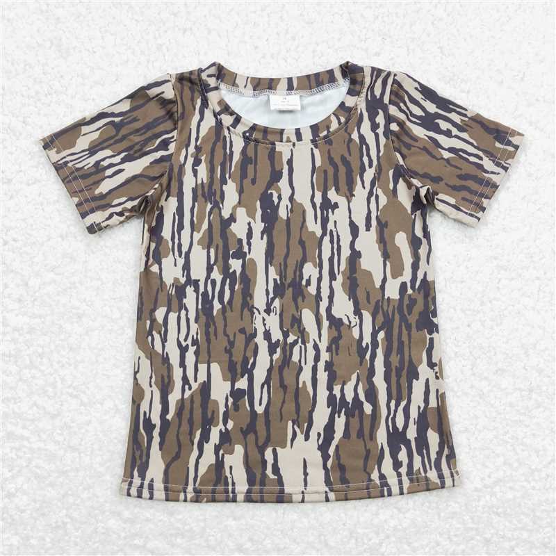 BT0623+SS0201-RTS NO MOQ HOT SELL baby boys clothes short sleeve Camouflage shorts set