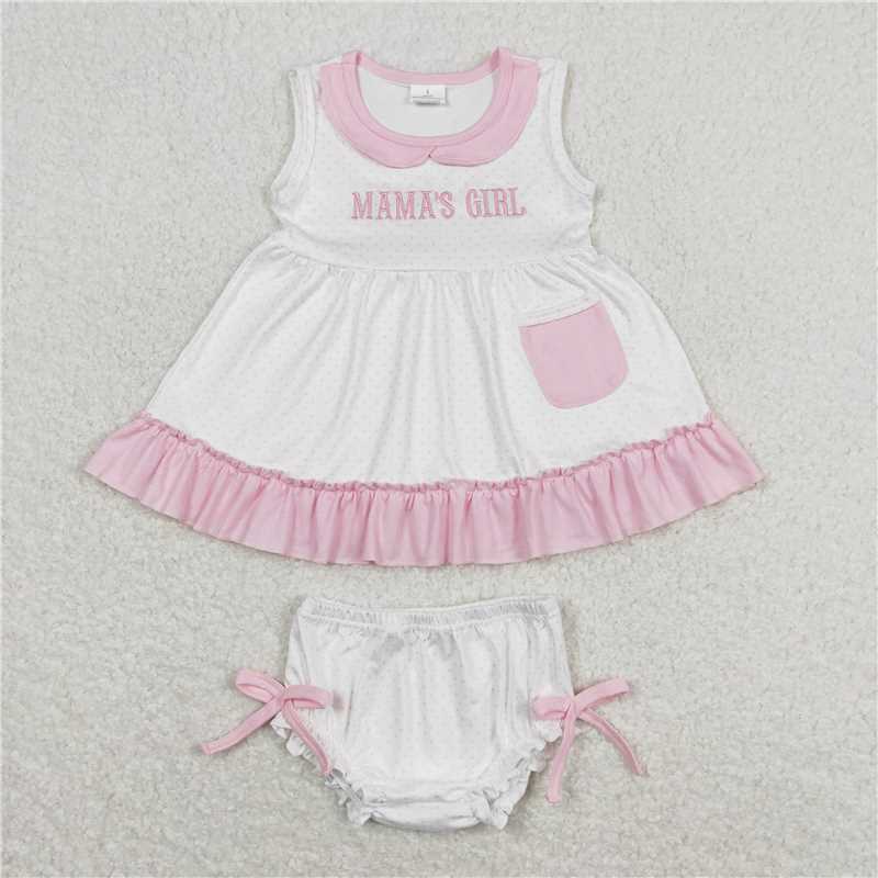 RTS NO MOQ  Letter Plaid Boys and Girls Short Sleeve Shorts Set & Thong Set
