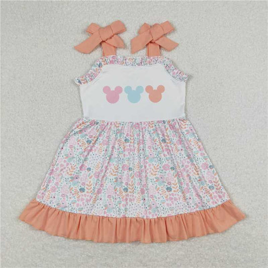 Cute Clothes  GSD0894 Baby Girls Colorful Floral Knee Length Dresses
