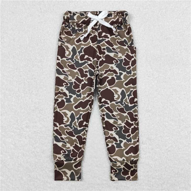 RTS NO MOQ Sibling baby boy clothes Camouflage drawstring trousers