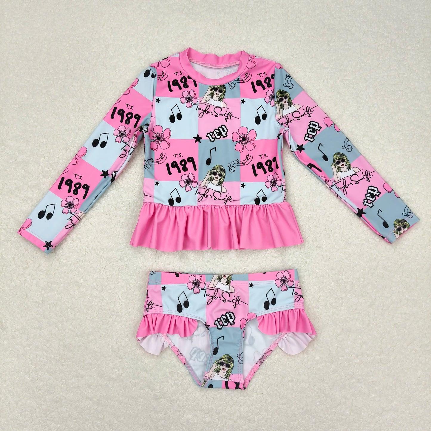 RTS NO MOQ baby girl clothes Short Skirt Set & Swimsuit