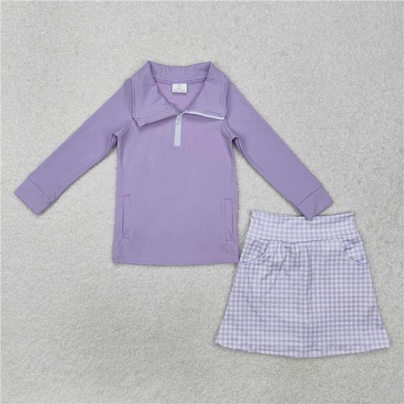 RTS NO MOQ Sibling baby girl clothes yoga short-sleeved skirt suit