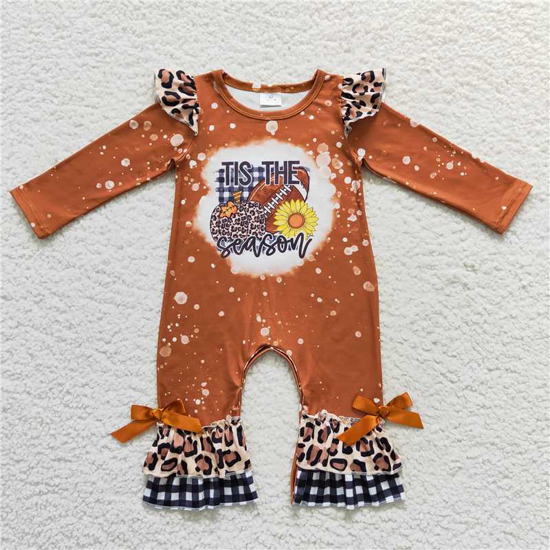 RTS NO MOQ Baby Girls Clothes Rugby long-sleeved pants set
