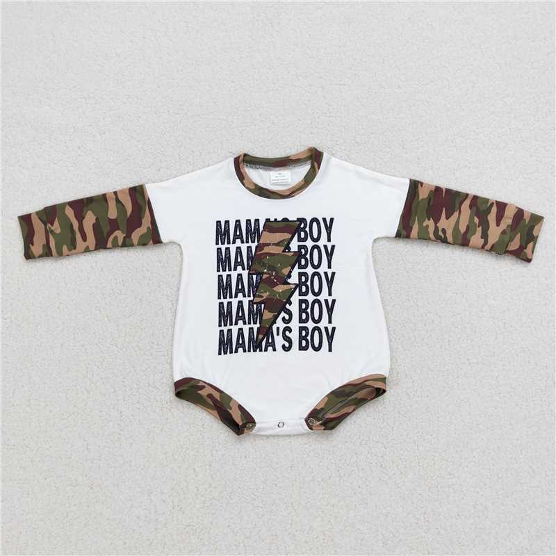 RTS NO MOQ LR0676 LR0541 LR0540 Letter "MAMAS" long-sleeved short romper