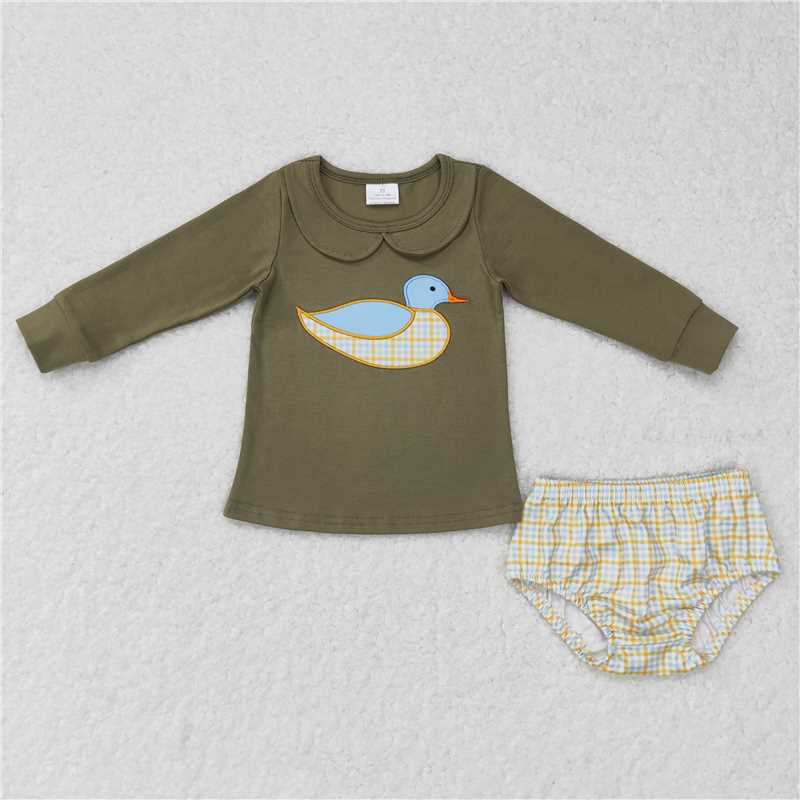 RTS NO MOQ Long-sleeved Thong Set: Christmas Print & Small Animal Print