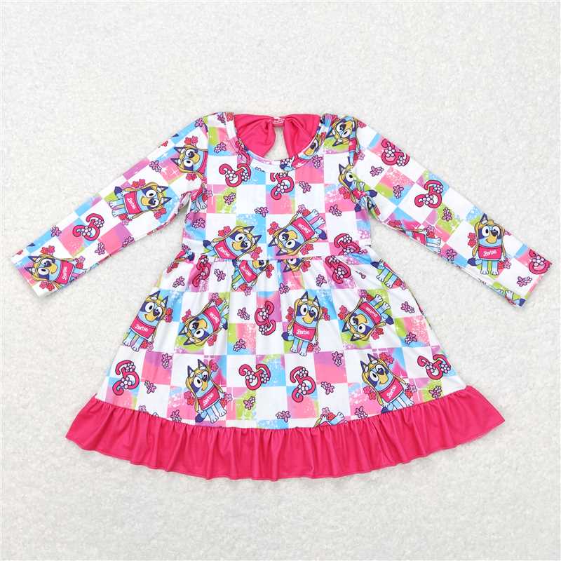 GLD0477 Cute Clothes  colorful plaid rose red lace dress