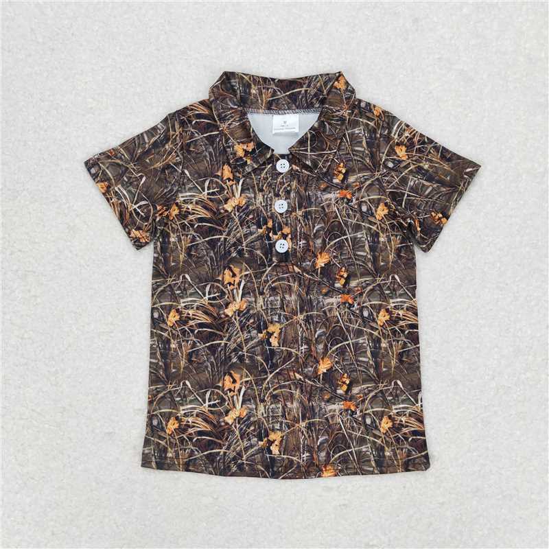 BT0639+SS0280-RTS NO MOQ HOT SELL baby boys clothes short sleeve Camouflage shorts set