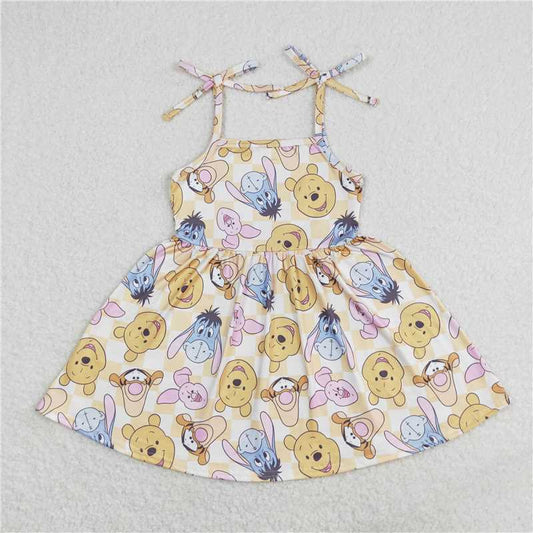 Cute Clothes GSD1019 Baby Girls Straps Knee Length Dresses