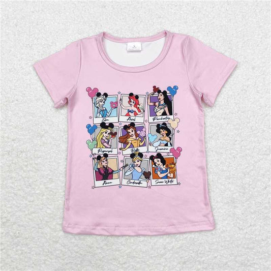 Cute Clothes GT0676 Baby Girls Pink Short Sleeve Tee Shirts Tops