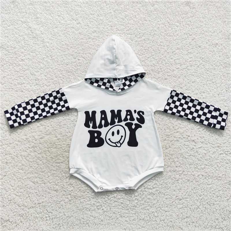 RTS NO MOQ LR0676 LR0541 LR0540 Letter "MAMAS" long-sleeved short romper