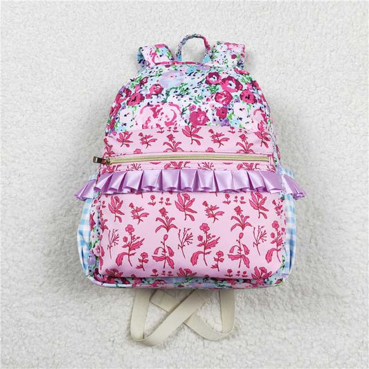 Restock BA0099 Baby Girls Cute Floral Ruffle School Back Bag