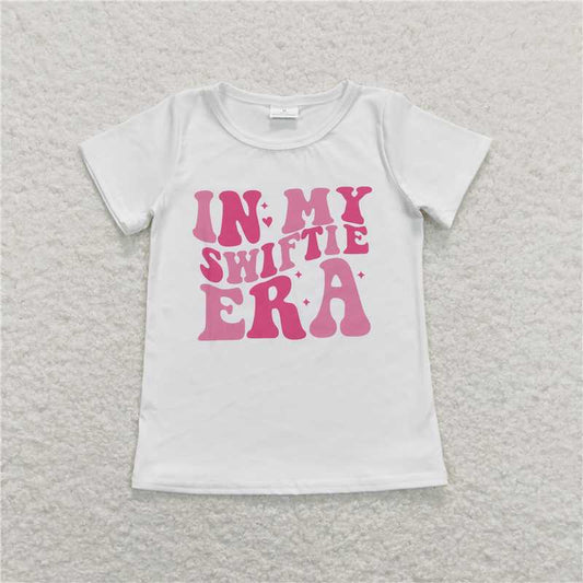 SALES NEW Baby Girls White Short Sleeve Tee Shirts Letter Print Tops Casual Comfortable Kids Fashion T-Shirt for Infants