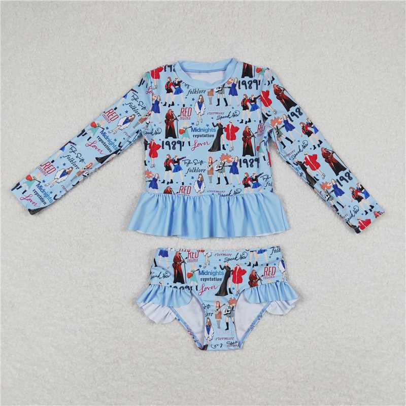 RTS NO MOQ baby girl clothes Short Skirt Set & Swimsuit