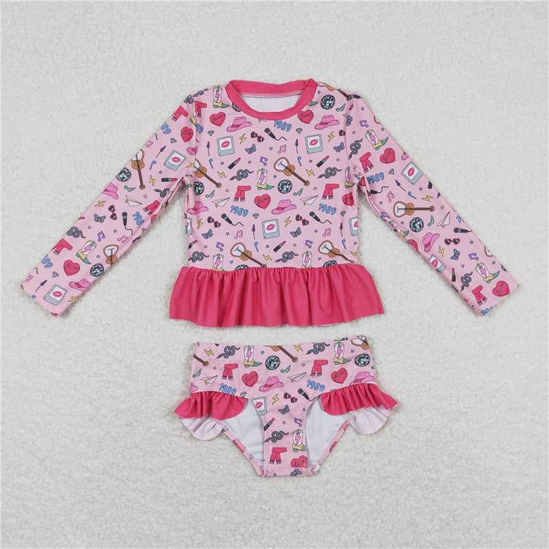 RTS NO MOQ baby girl clothes Short Skirt Set & Swimsuit