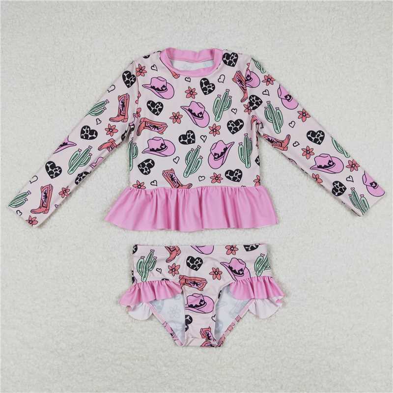 RTS NO MOQ baby girl clothes Short Skirt Set & Swimsuit