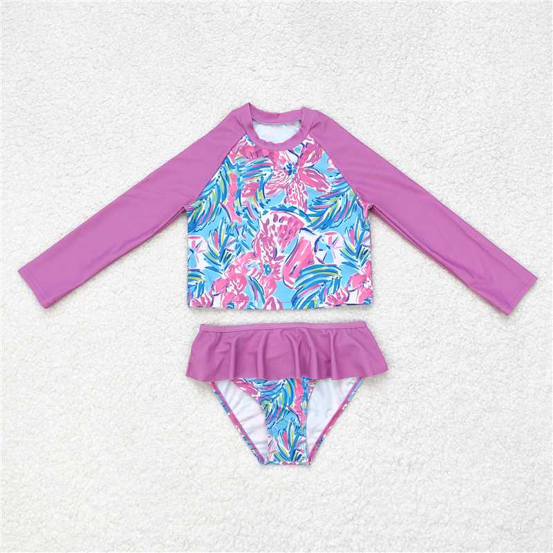 RTS NO MOQ baby girl clothes Short Skirt Set & Swimsuit