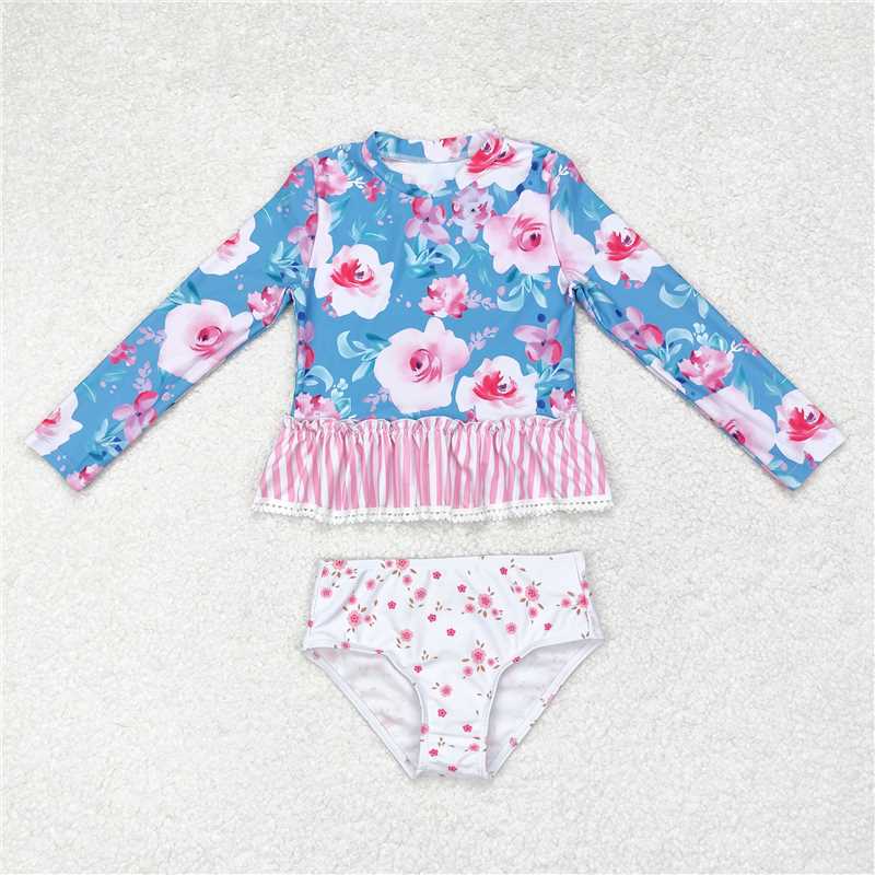 RTS NO MOQ baby girl clothes Short Skirt Set & Swimsuit